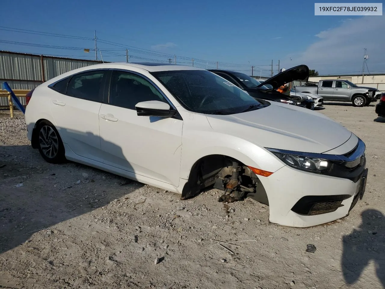 2018 Honda Civic Ex VIN: 19XFC2F78JE039932 Lot: 70694734