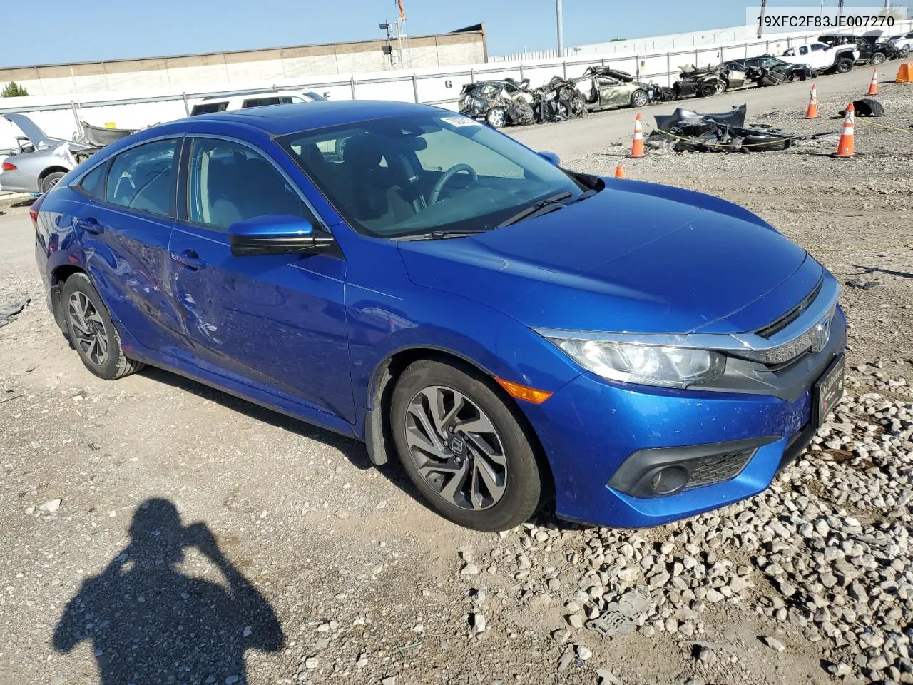 2018 Honda Civic Ex VIN: 19XFC2F83JE007270 Lot: 70830174