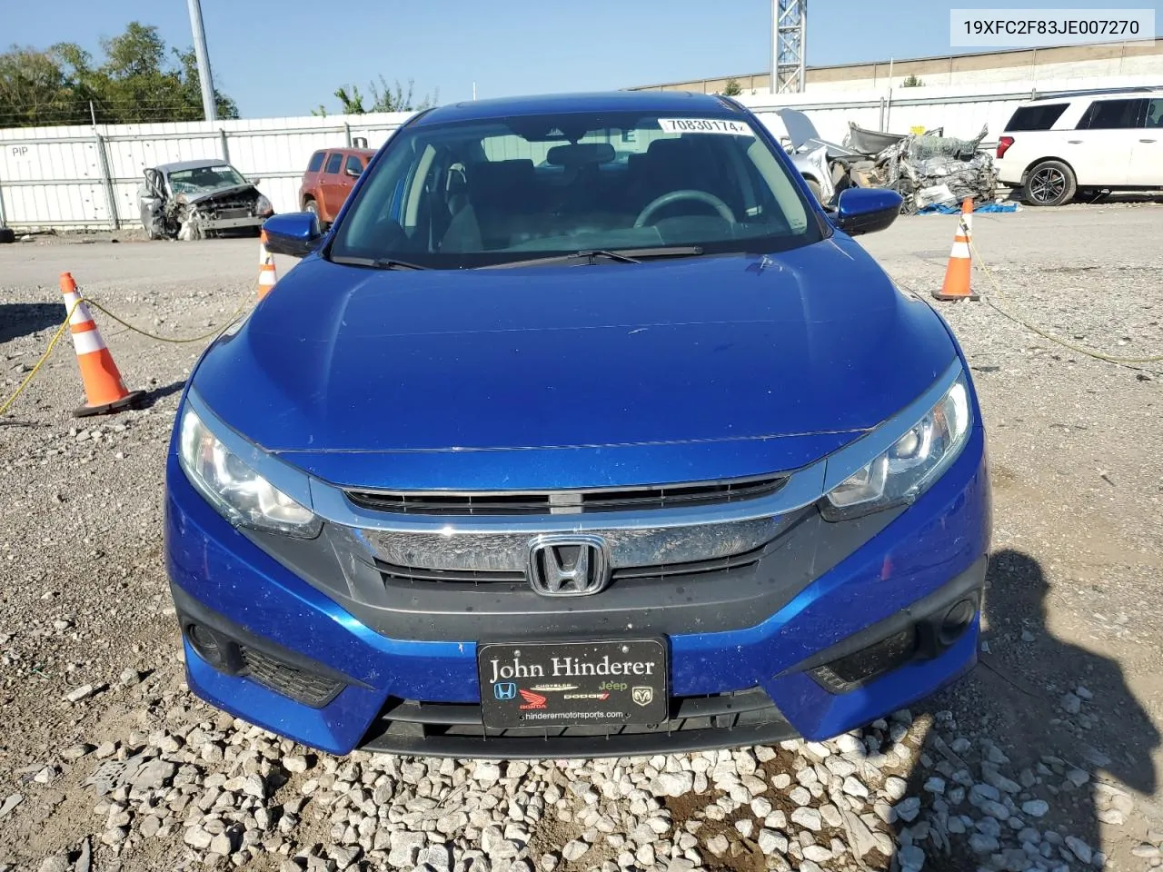 19XFC2F83JE007270 2018 Honda Civic Ex