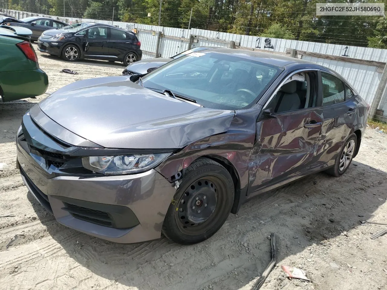 2HGFC2F52JH580690 2018 Honda Civic Lx