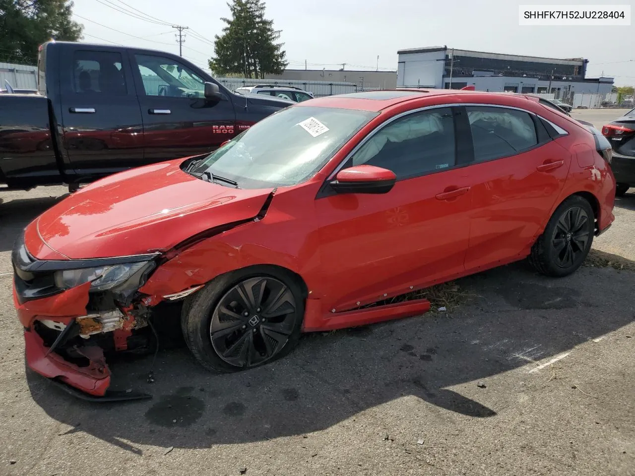 2018 Honda Civic Ex VIN: SHHFK7H52JU228404 Lot: 70908134