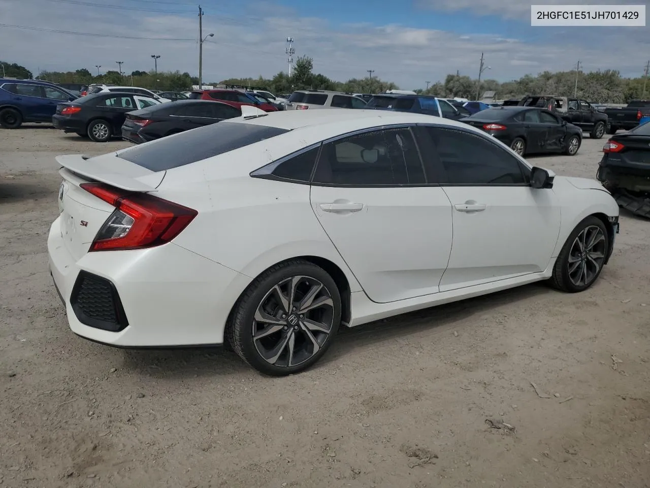 2018 Honda Civic Si VIN: 2HGFC1E51JH701429 Lot: 71035294