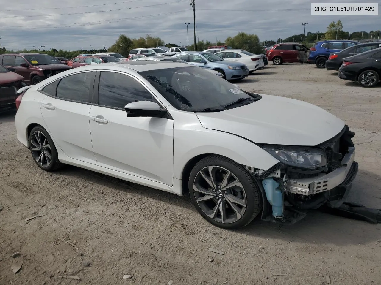 2018 Honda Civic Si VIN: 2HGFC1E51JH701429 Lot: 71035294