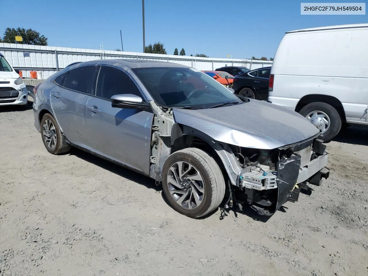 2HGFC2F79JH549504 2018 Honda Civic Ex