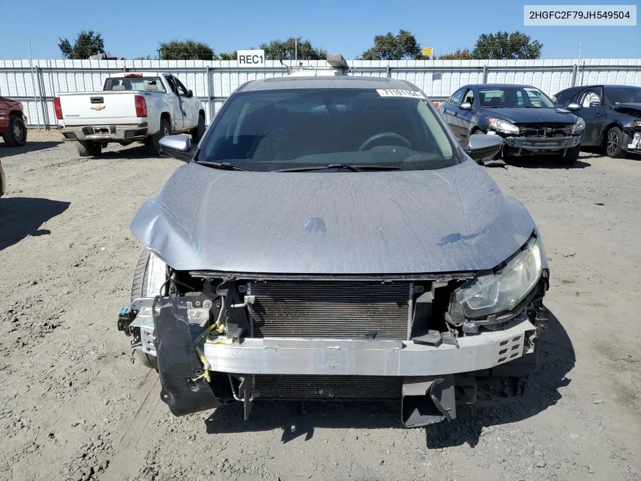 2HGFC2F79JH549504 2018 Honda Civic Ex