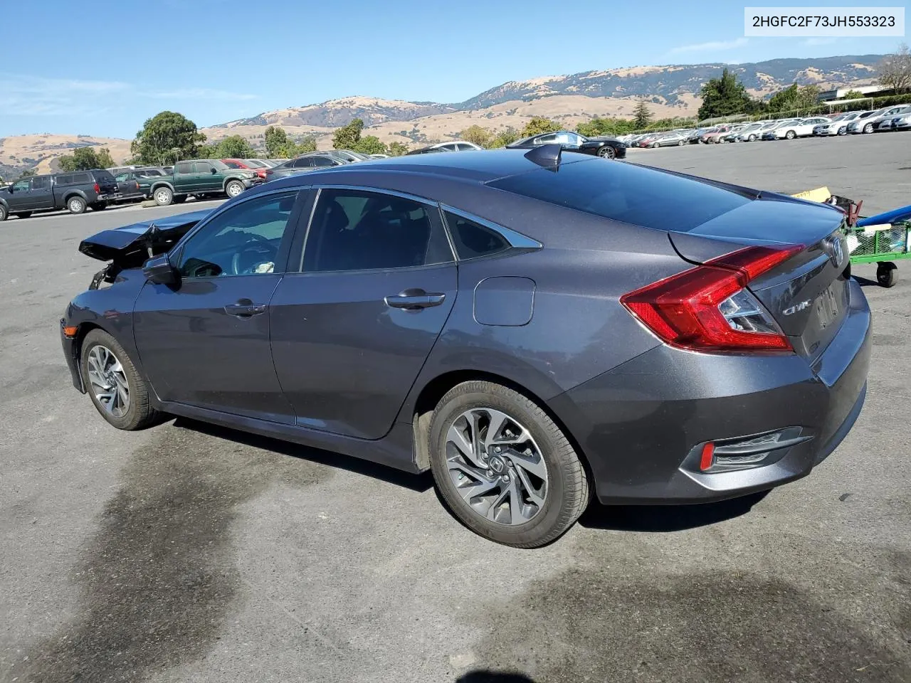 2018 Honda Civic Ex VIN: 2HGFC2F73JH553323 Lot: 71119994