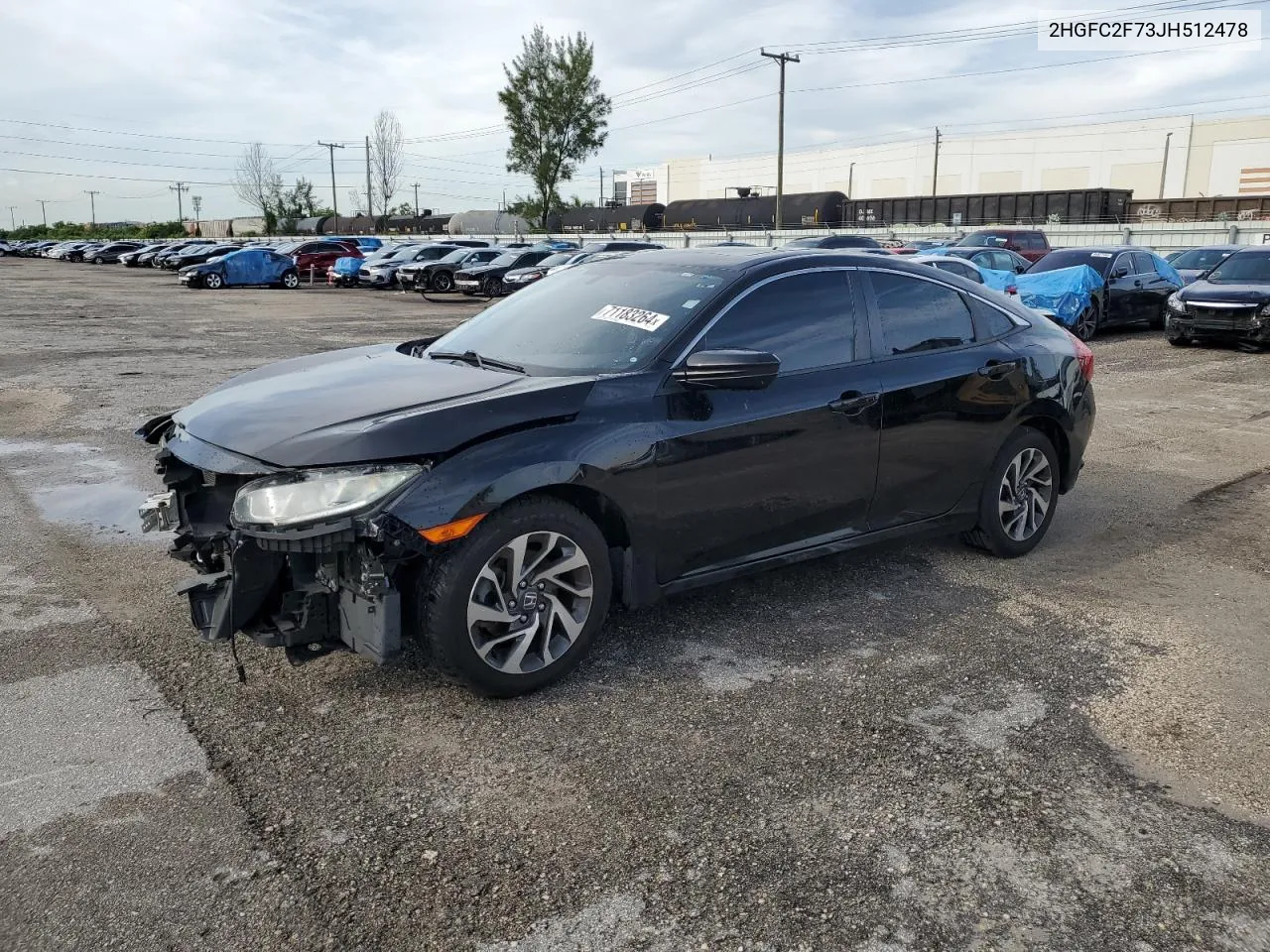 2018 Honda Civic Ex VIN: 2HGFC2F73JH512478 Lot: 71183264