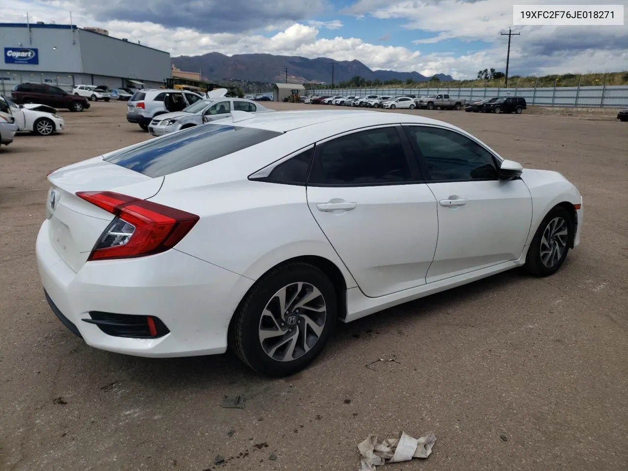 2018 Honda Civic Ex VIN: 19XFC2F76JE018271 Lot: 71367414