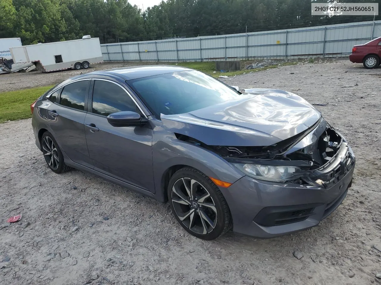 2HGFC2F52JH560651 2018 Honda Civic Lx