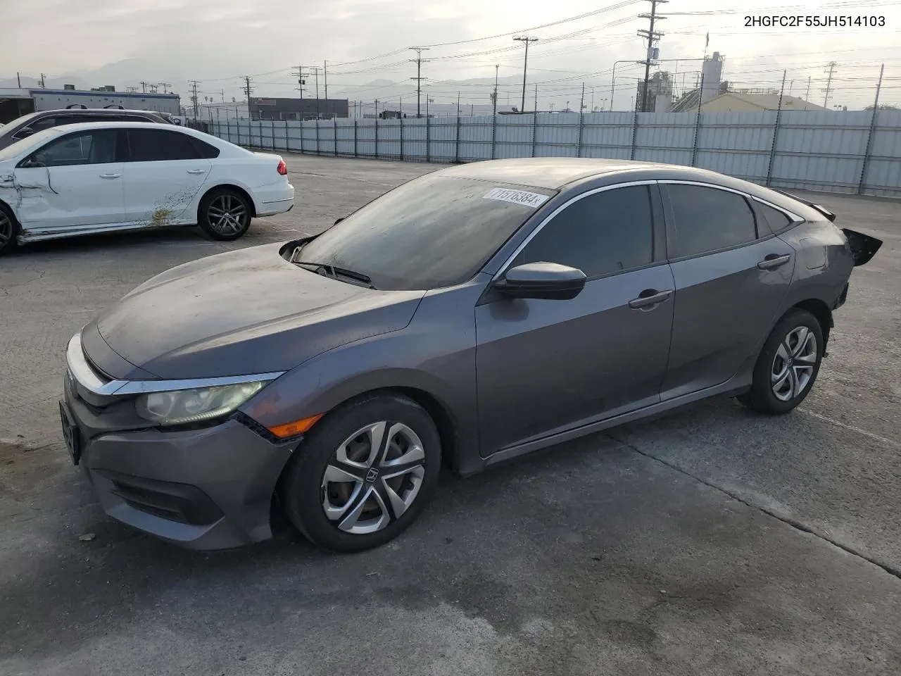 2018 Honda Civic Lx VIN: 2HGFC2F55JH514103 Lot: 71576384