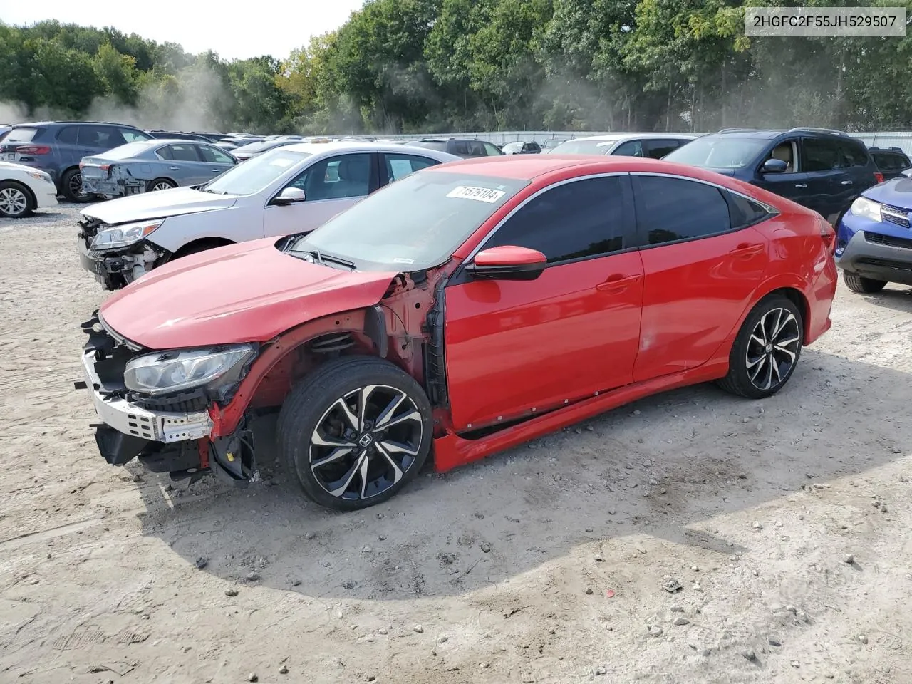 2018 Honda Civic Lx VIN: 2HGFC2F55JH529507 Lot: 71579104