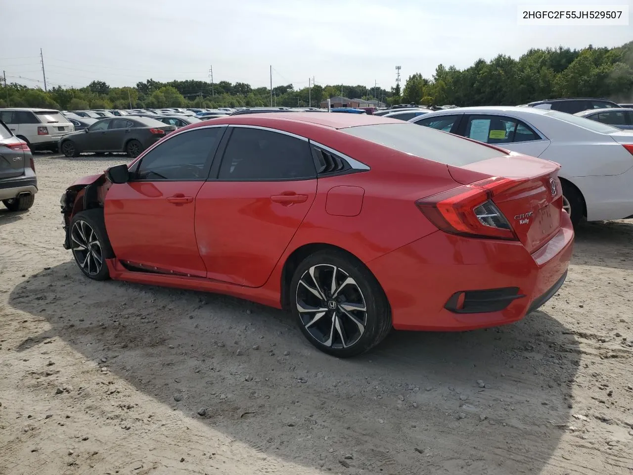 2018 Honda Civic Lx VIN: 2HGFC2F55JH529507 Lot: 71579104