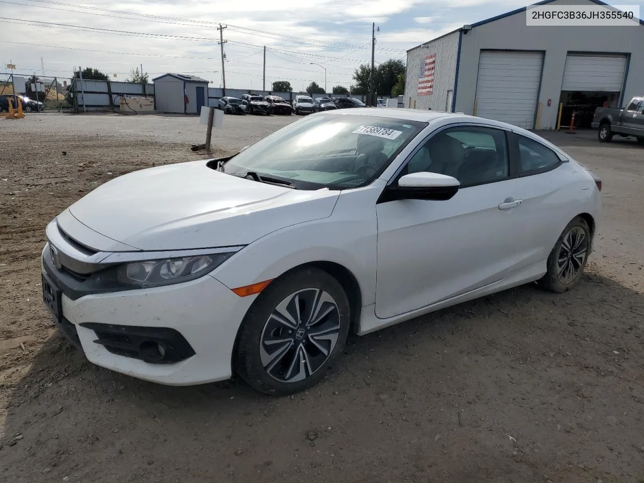 2018 Honda Civic Ex VIN: 2HGFC3B36JH355540 Lot: 71589784