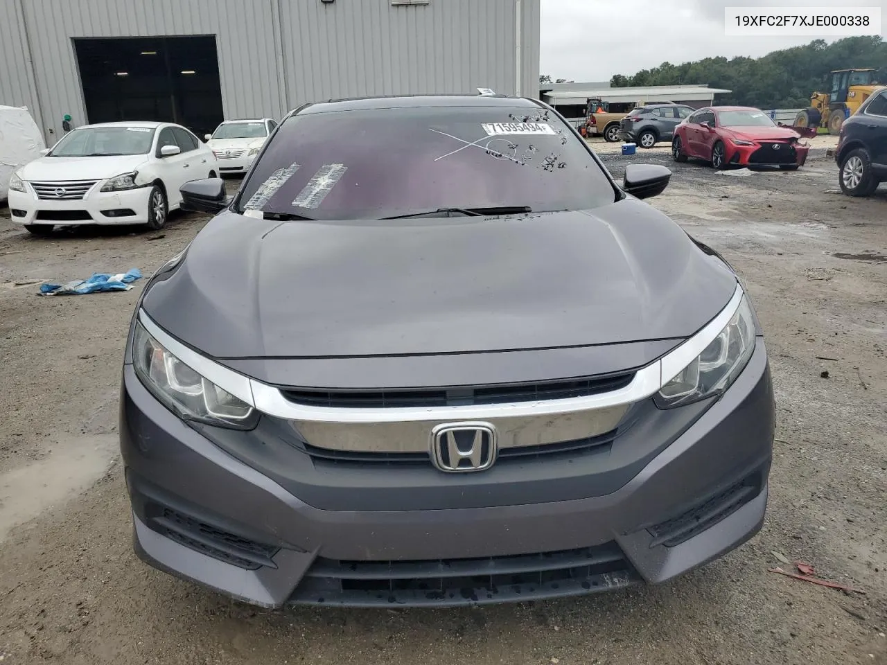 2018 Honda Civic Ex VIN: 19XFC2F7XJE000338 Lot: 71595494