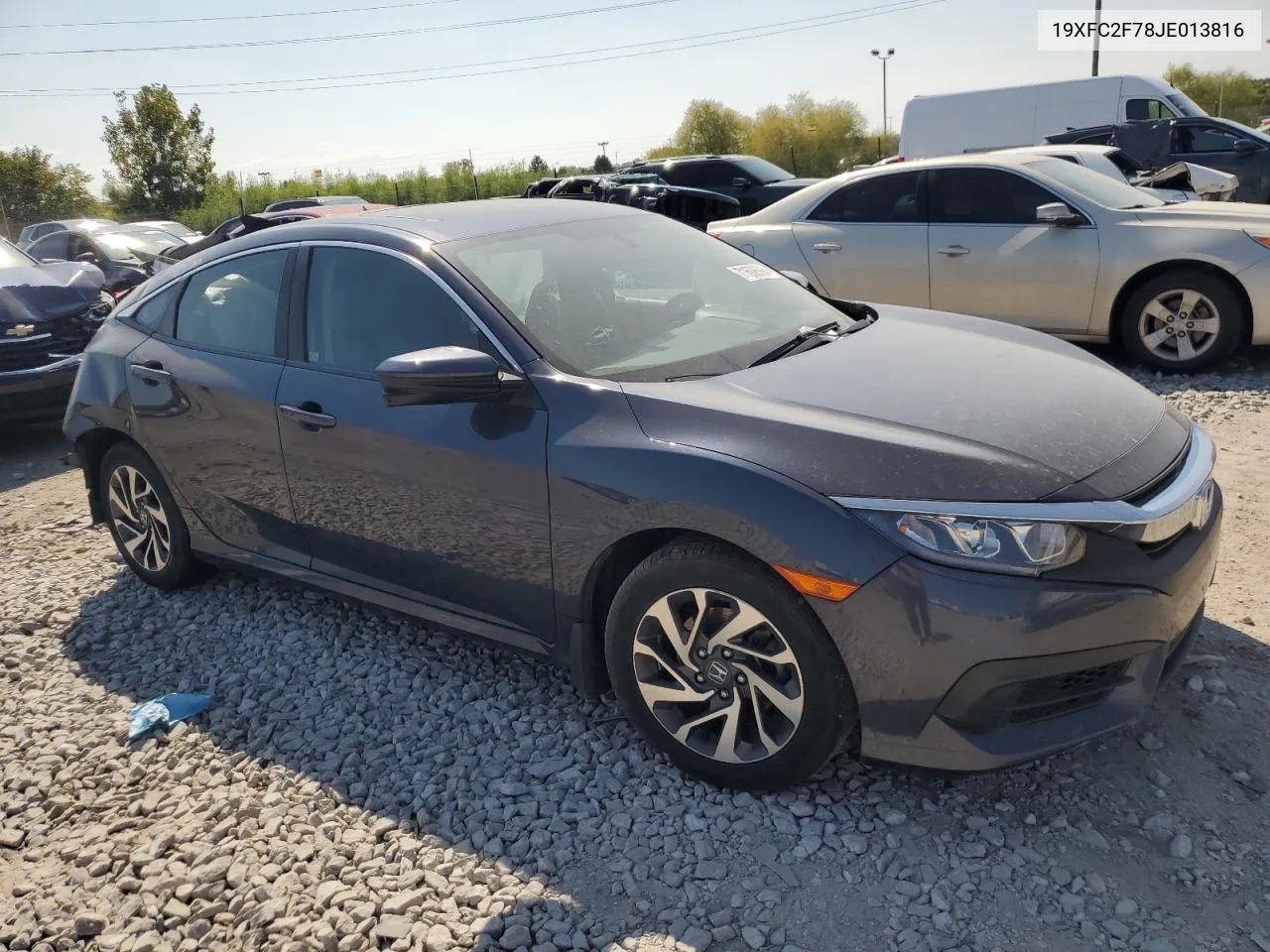 2018 Honda Civic Ex VIN: 19XFC2F78JE013816 Lot: 71608694