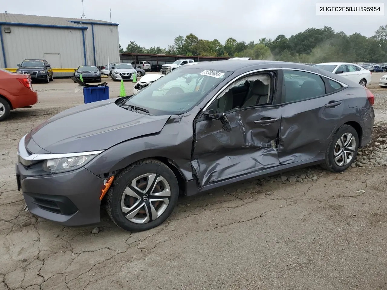 2018 Honda Civic Lx VIN: 2HGFC2F58JH595954 Lot: 71750054