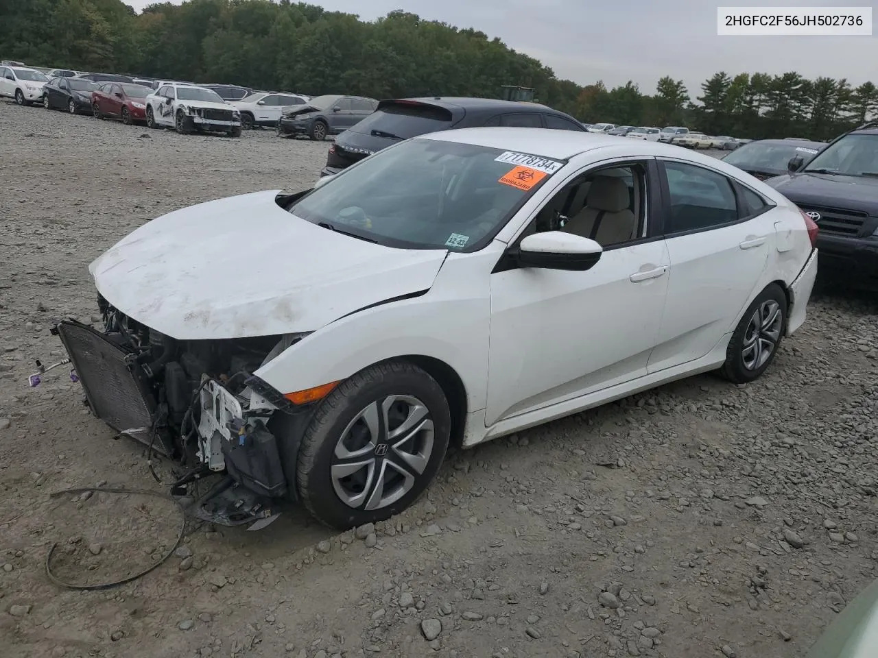 2HGFC2F56JH502736 2018 Honda Civic Lx