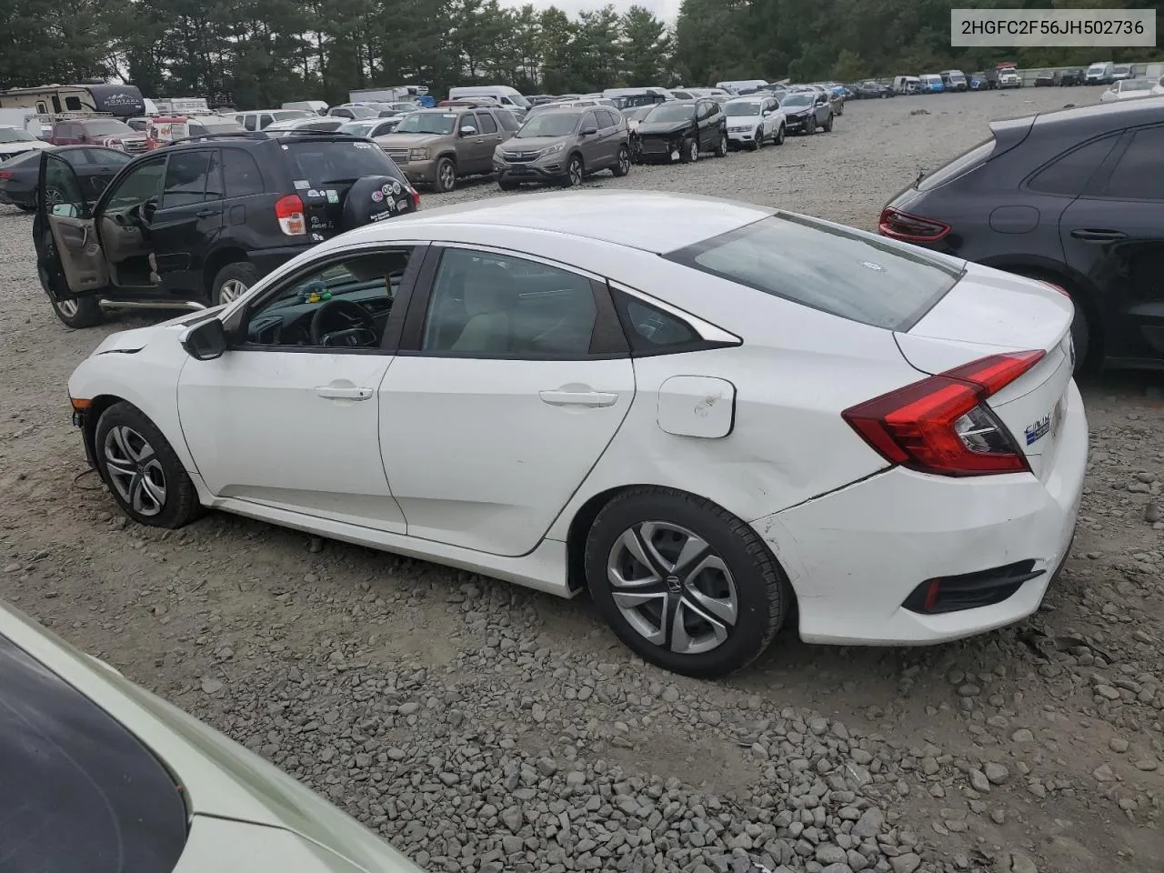 2018 Honda Civic Lx VIN: 2HGFC2F56JH502736 Lot: 71778734