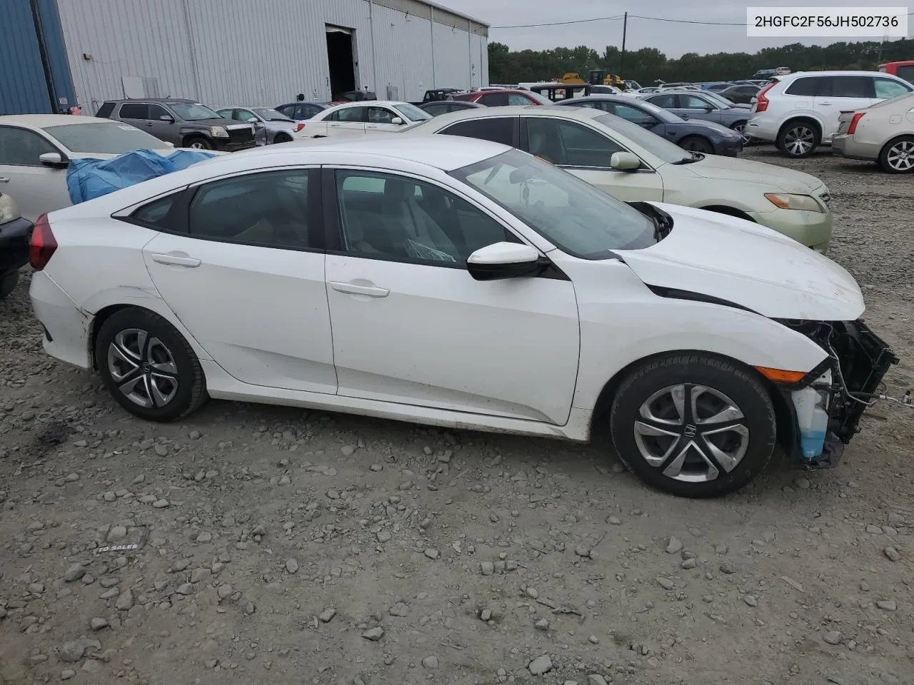 2018 Honda Civic Lx VIN: 2HGFC2F56JH502736 Lot: 71778734