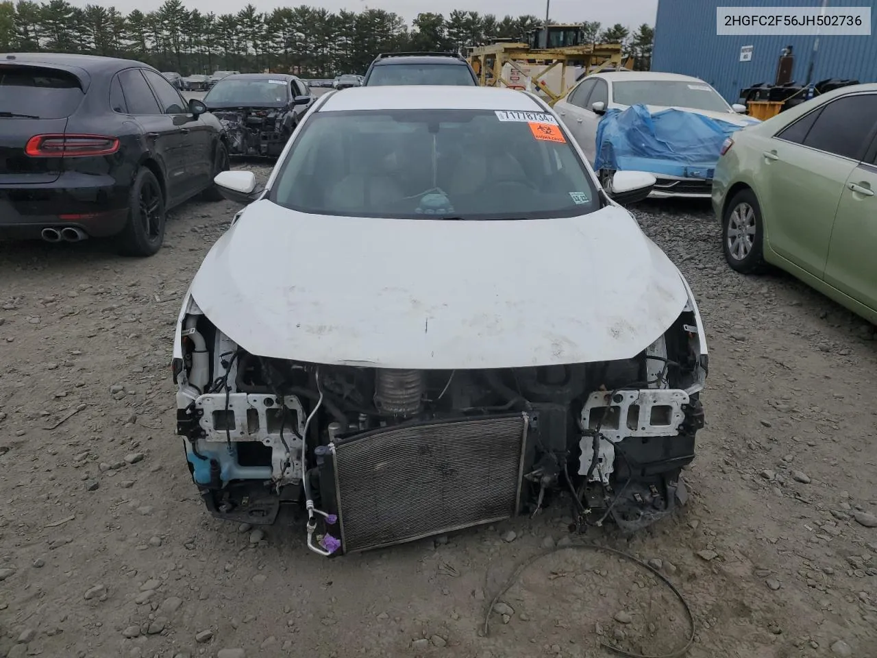 2018 Honda Civic Lx VIN: 2HGFC2F56JH502736 Lot: 71778734