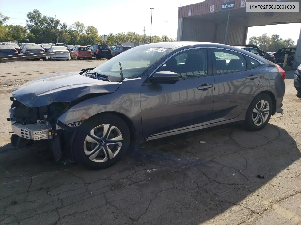 2018 Honda Civic Lx VIN: 19XFC2F50JE031600 Lot: 71815114