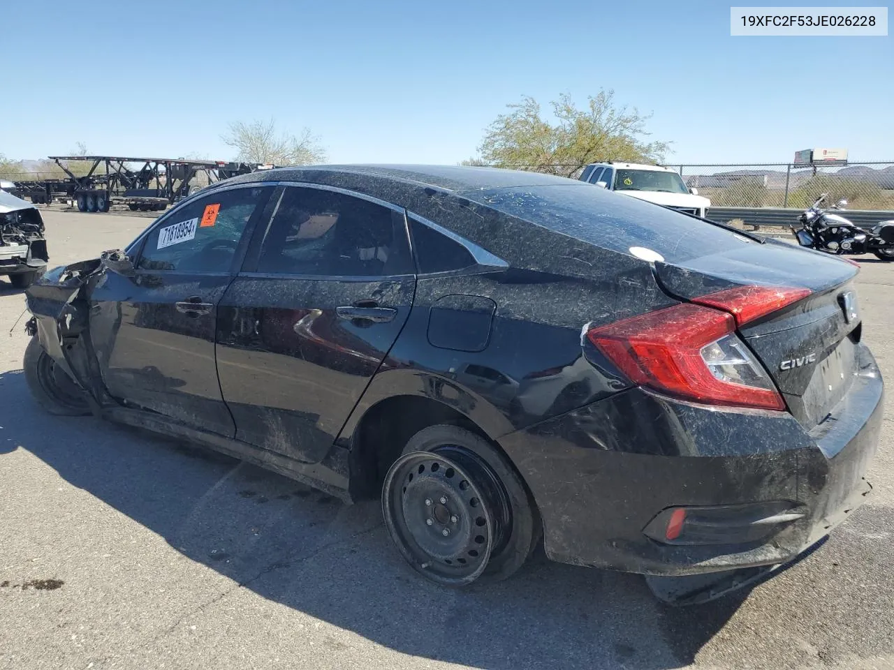 2018 Honda Civic Lx VIN: 19XFC2F53JE026228 Lot: 71818954