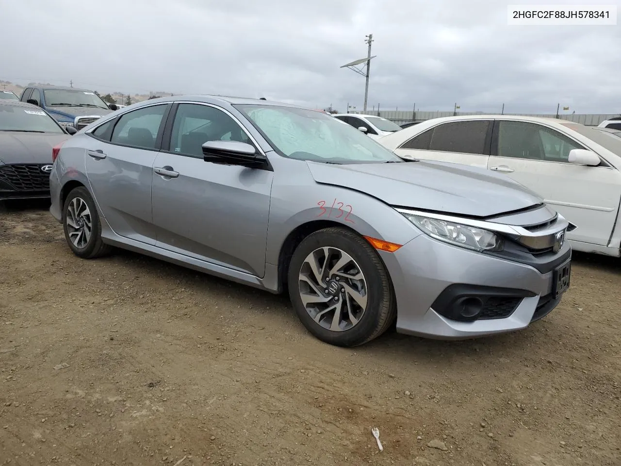 2018 Honda Civic Ex VIN: 2HGFC2F88JH578341 Lot: 71822864