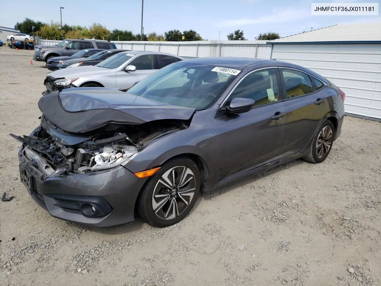 2018 Honda Civic Ex VIN: JHMFC1F36JX011181 Lot: 71880114