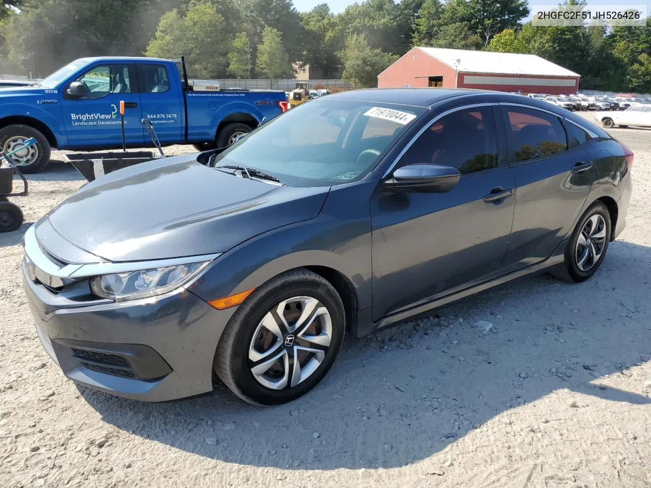 2018 Honda Civic Lx VIN: 2HGFC2F51JH526426 Lot: 71970044