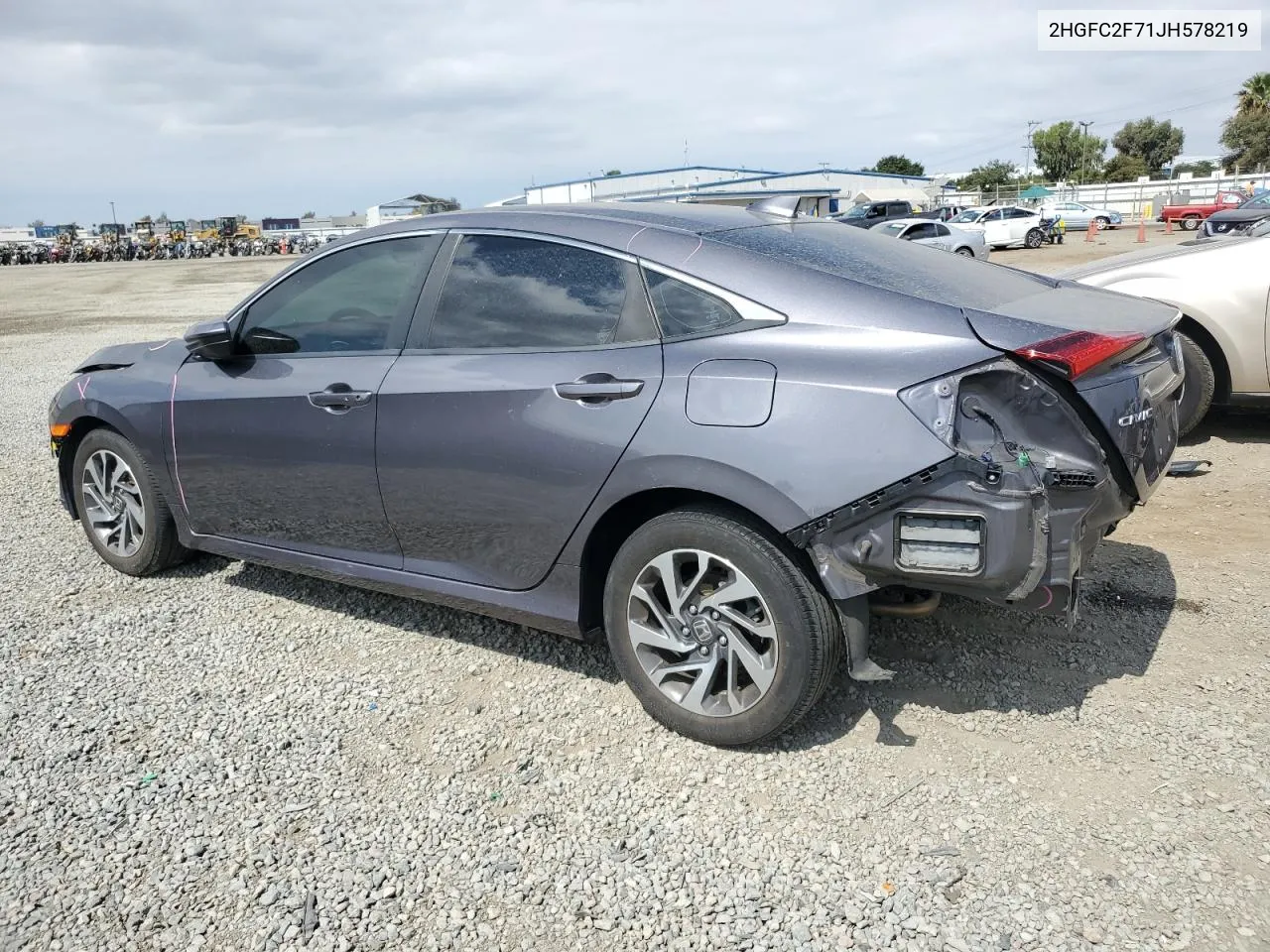 2018 Honda Civic Ex VIN: 2HGFC2F71JH578219 Lot: 72021974