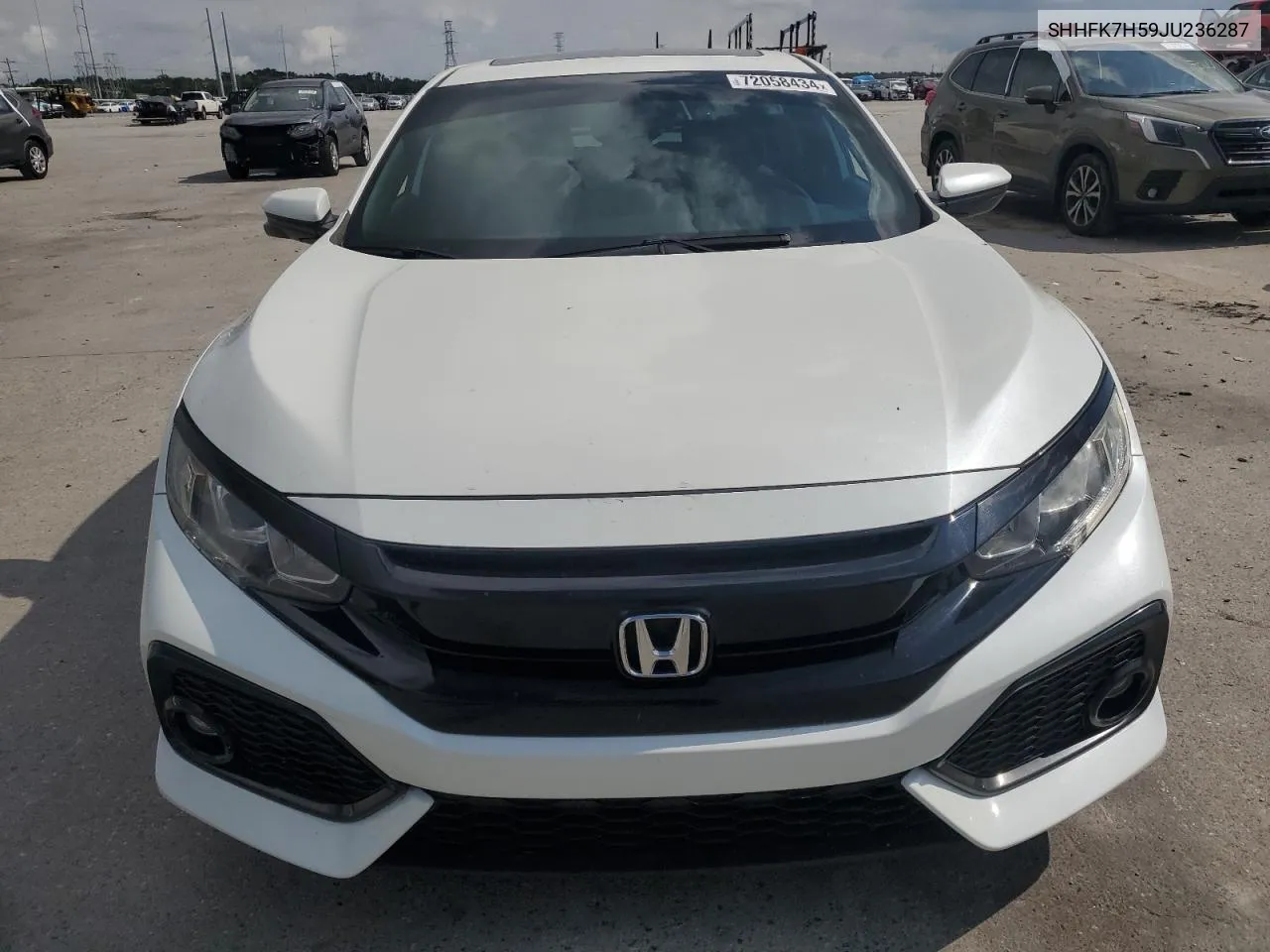 2018 Honda Civic Ex VIN: SHHFK7H59JU236287 Lot: 72058434