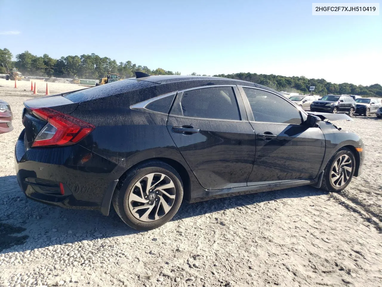 2018 Honda Civic Ex VIN: 2HGFC2F7XJH510419 Lot: 72239674