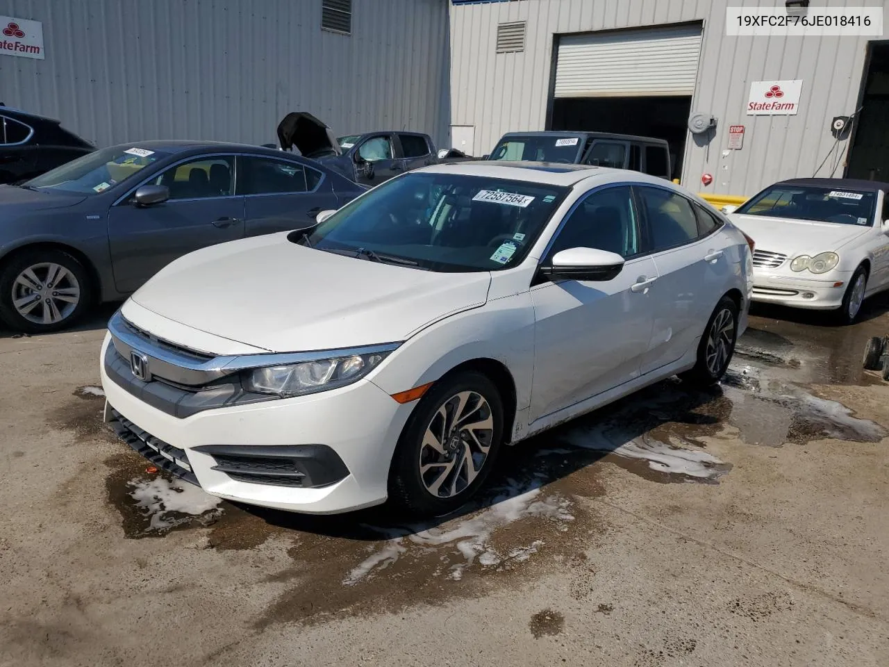 19XFC2F76JE018416 2018 Honda Civic Ex