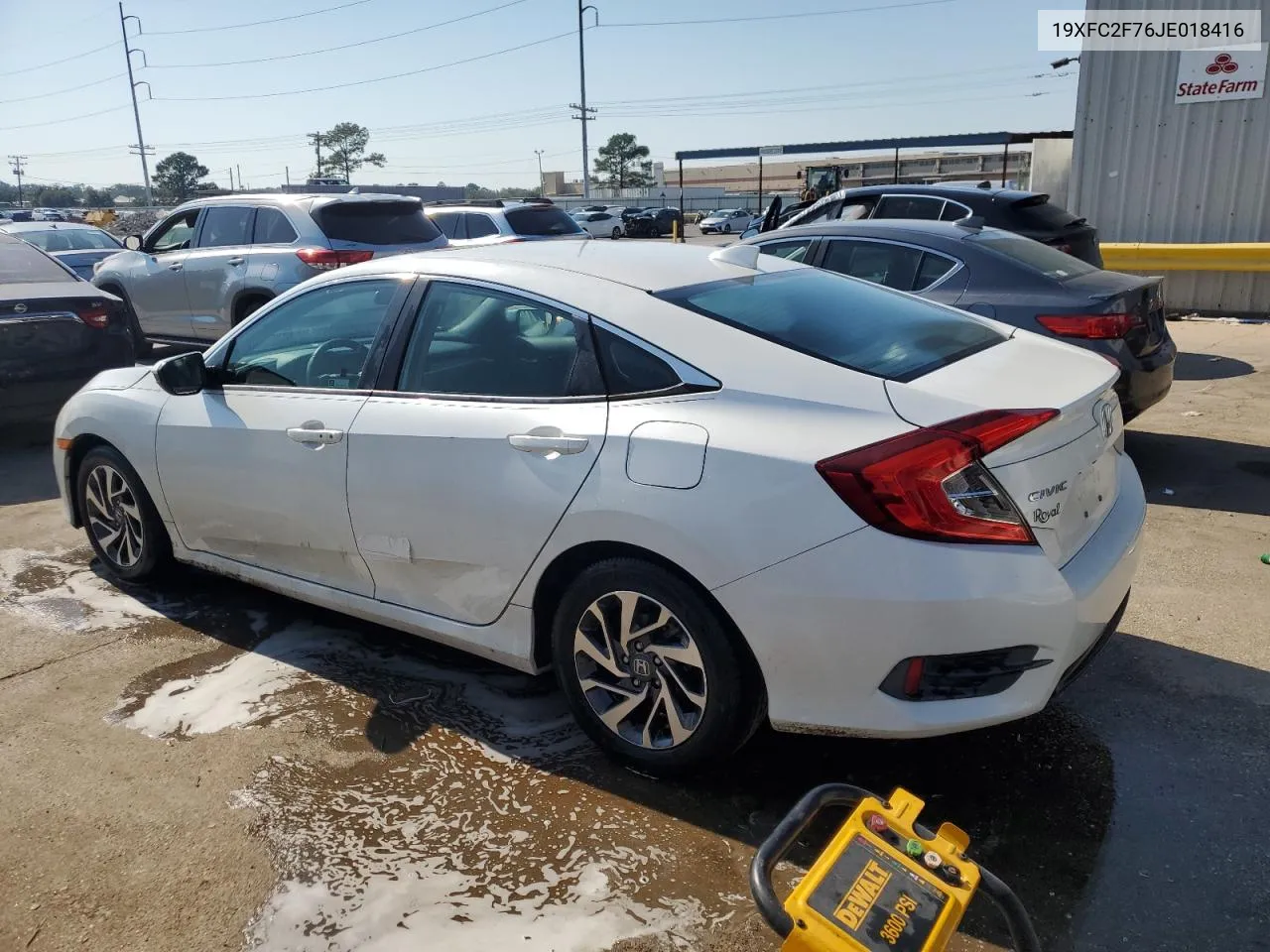 2018 Honda Civic Ex VIN: 19XFC2F76JE018416 Lot: 72587564