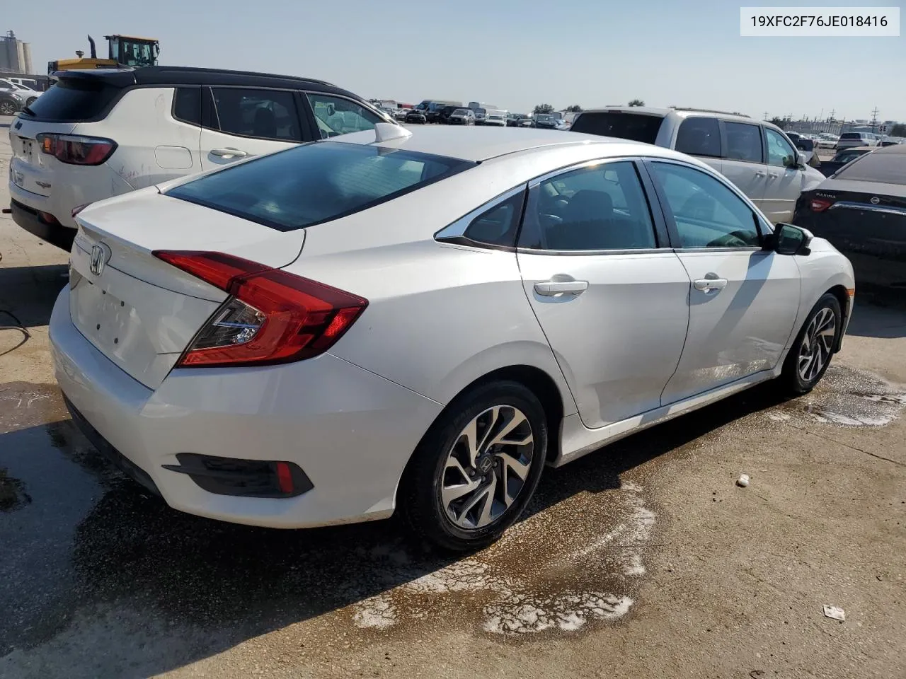 2018 Honda Civic Ex VIN: 19XFC2F76JE018416 Lot: 72587564