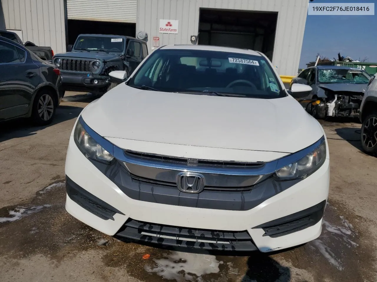 2018 Honda Civic Ex VIN: 19XFC2F76JE018416 Lot: 72587564