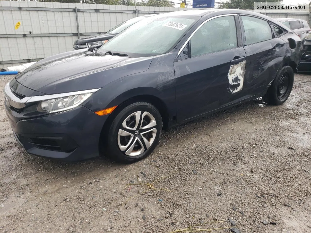 2018 Honda Civic Lx VIN: 2HGFC2F58JH579401 Lot: 72682624