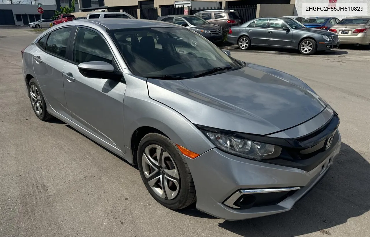 2018 Honda Civic Lx VIN: 2HGFC2F55JH610829 Lot: 72834114