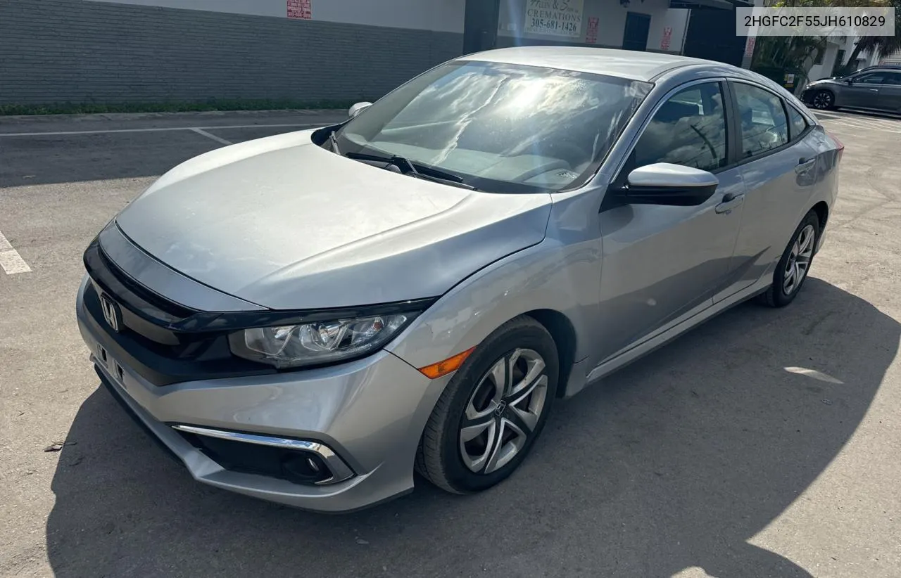 2018 Honda Civic Lx VIN: 2HGFC2F55JH610829 Lot: 72834114