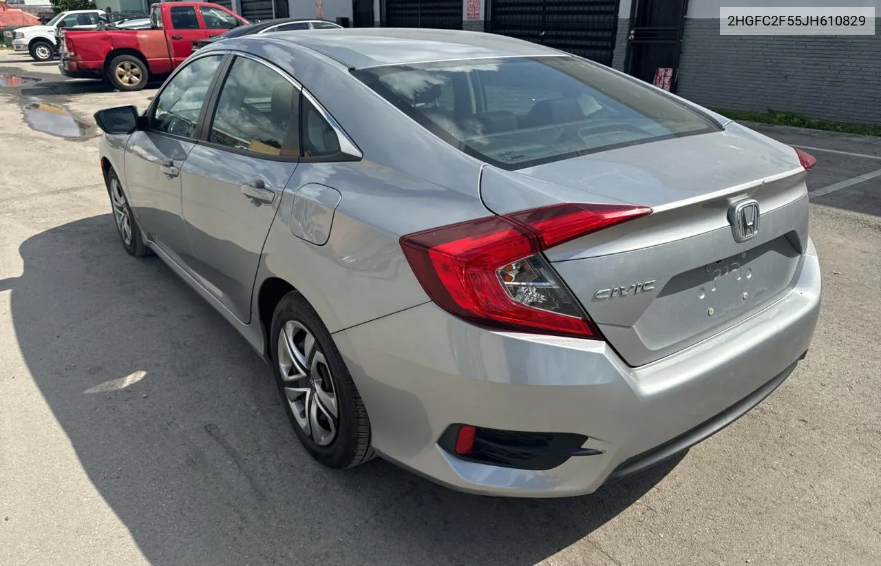 2018 Honda Civic Lx VIN: 2HGFC2F55JH610829 Lot: 72834114