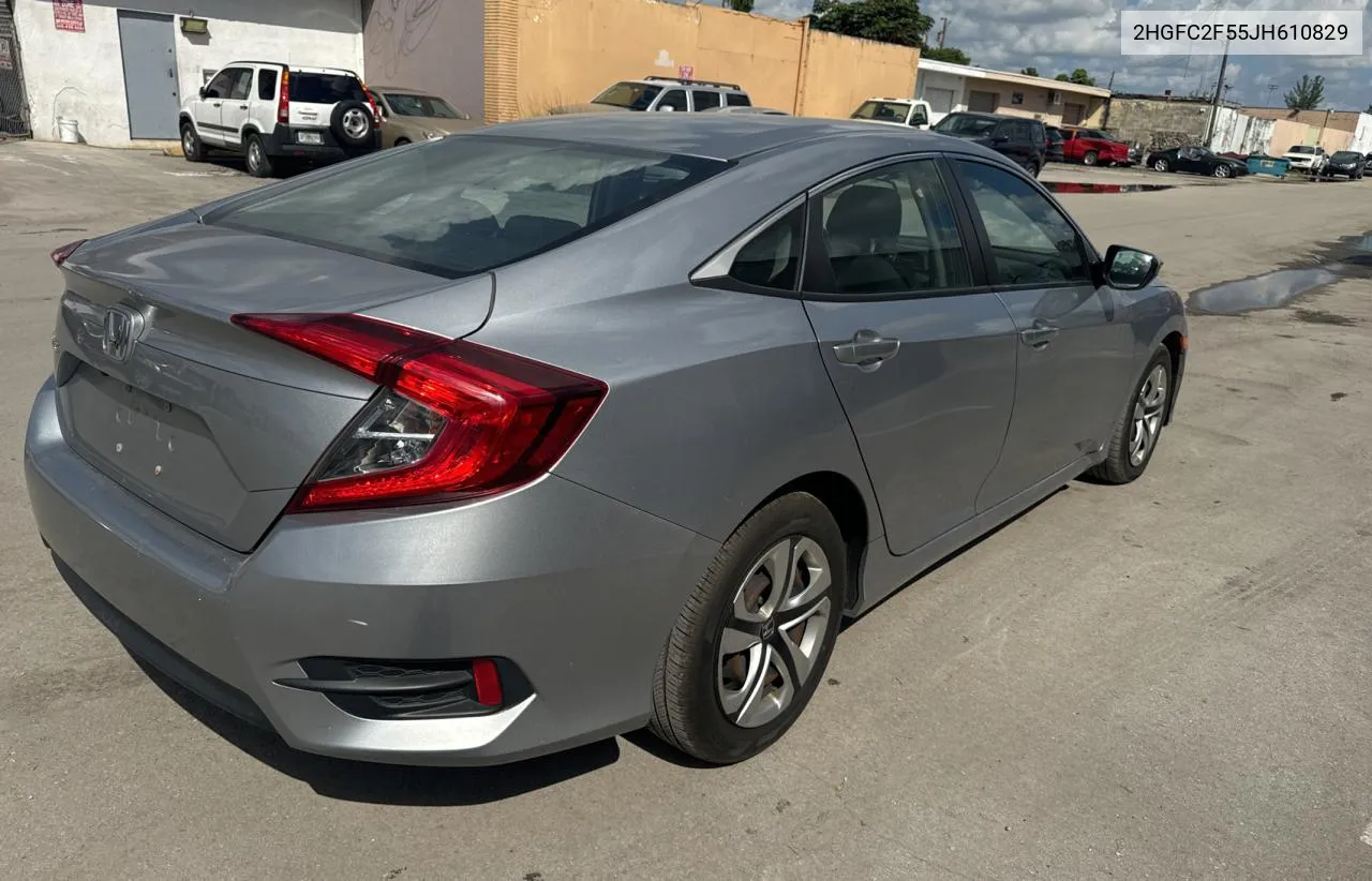 2018 Honda Civic Lx VIN: 2HGFC2F55JH610829 Lot: 72834114