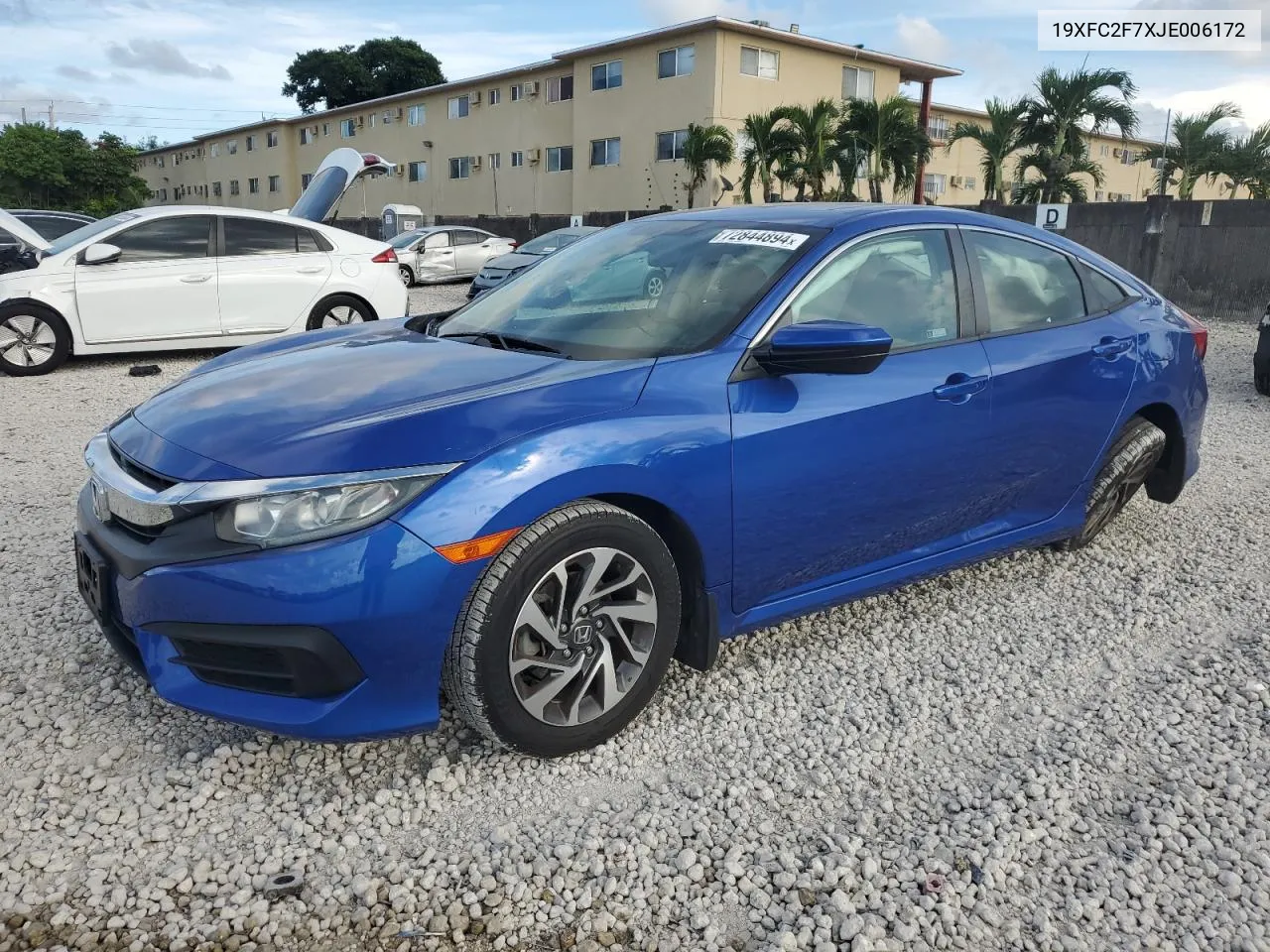 2018 Honda Civic Ex VIN: 19XFC2F7XJE006172 Lot: 72844894