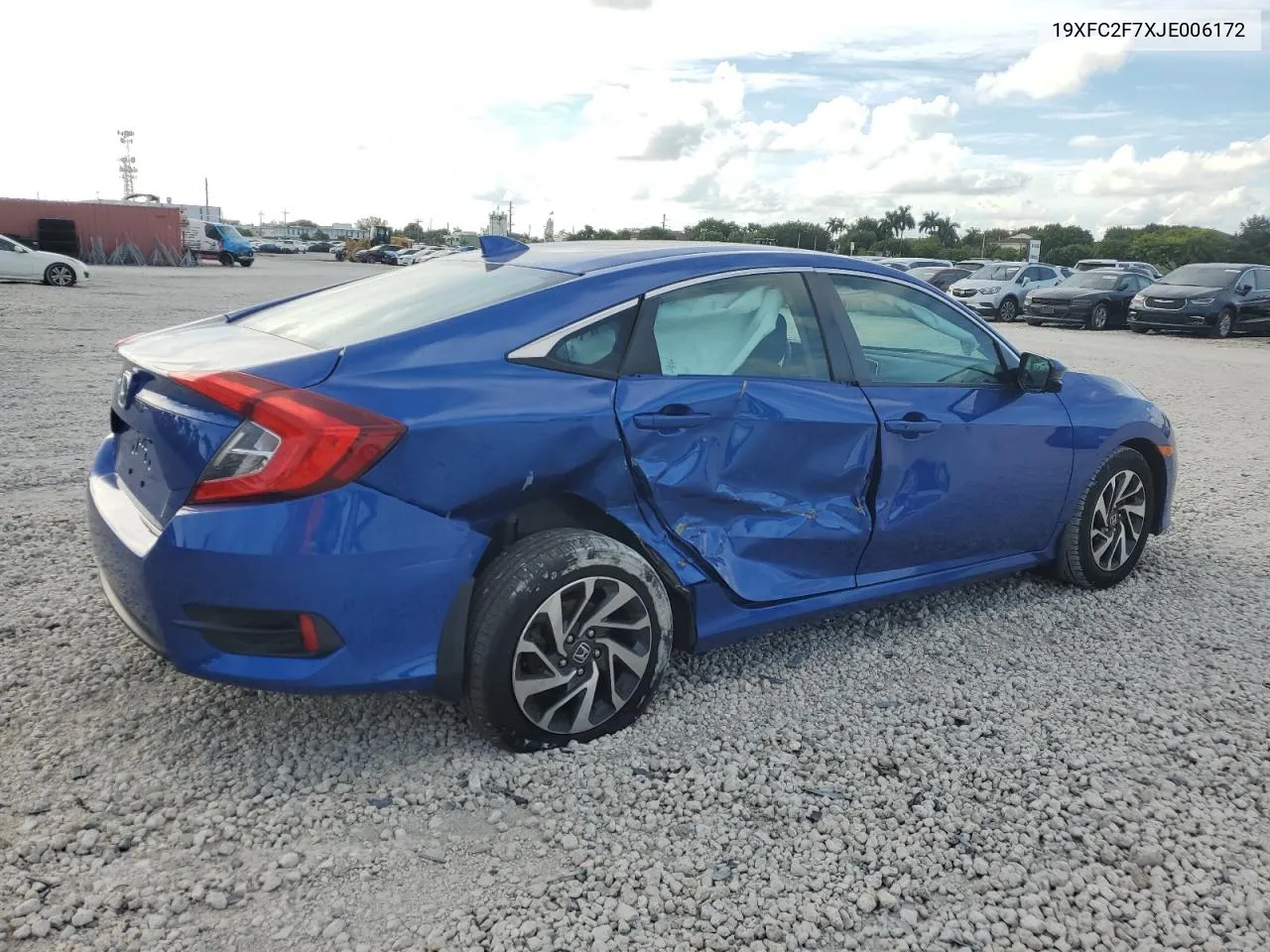 2018 Honda Civic Ex VIN: 19XFC2F7XJE006172 Lot: 72844894