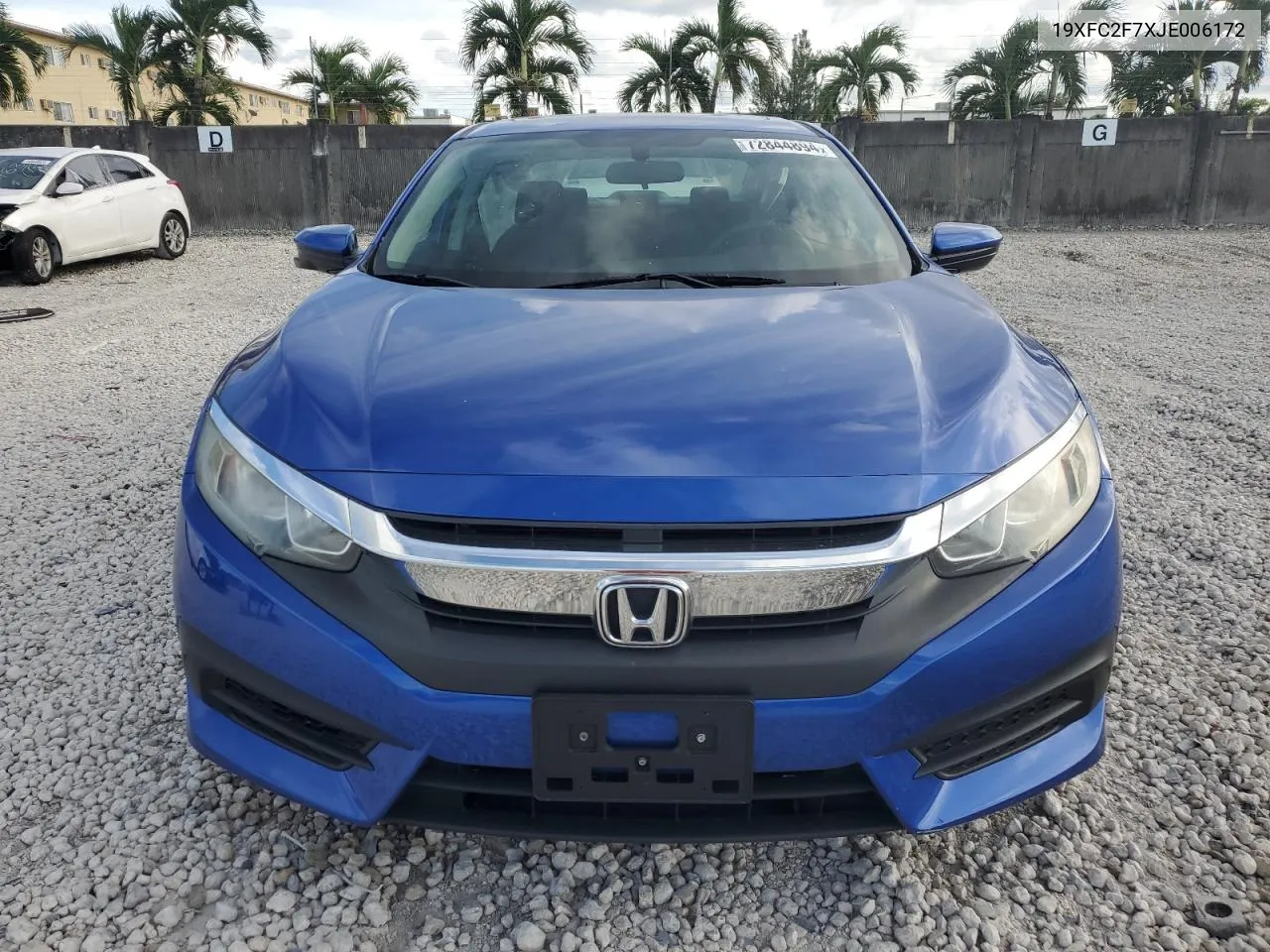 2018 Honda Civic Ex VIN: 19XFC2F7XJE006172 Lot: 72844894