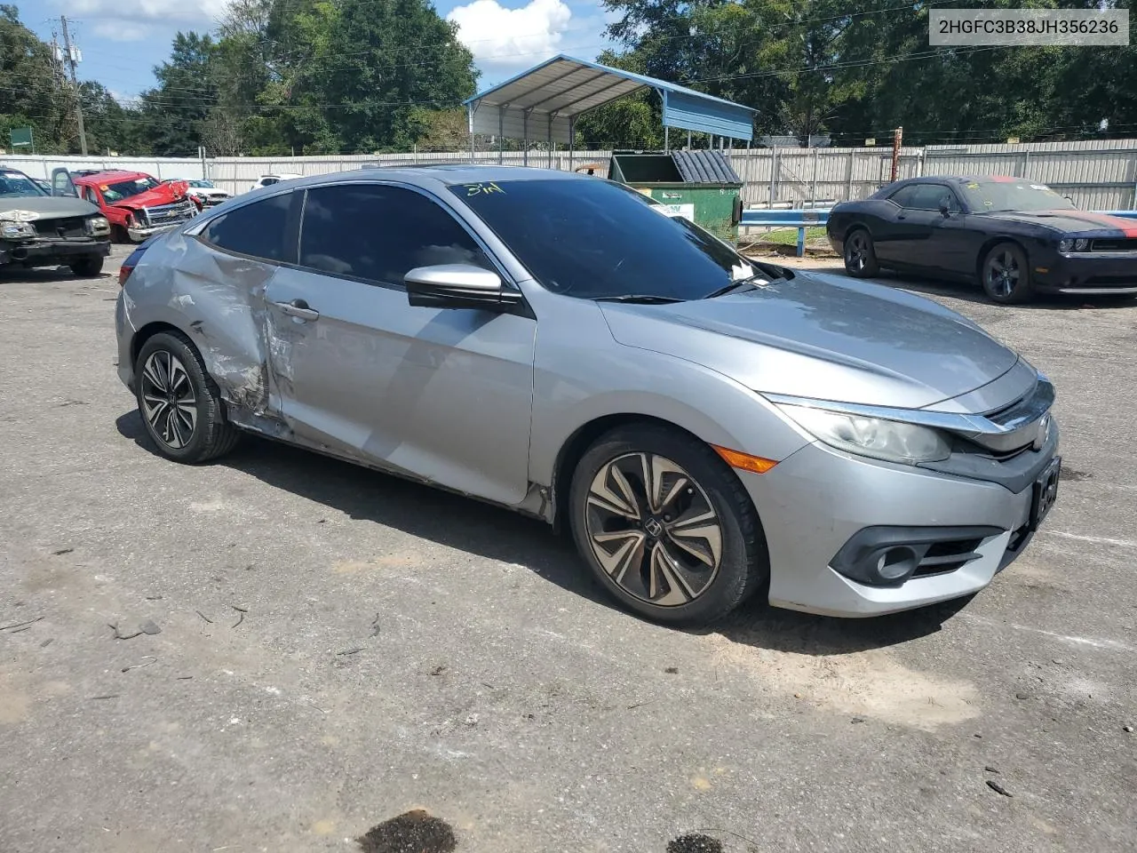 2018 Honda Civic Ex VIN: 2HGFC3B38JH356236 Lot: 72940534