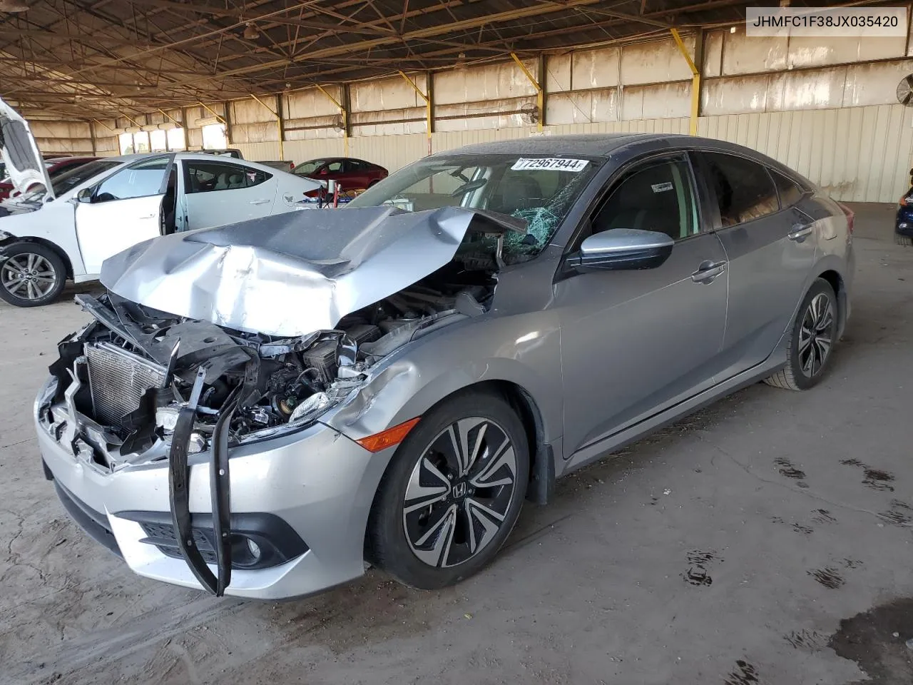 2018 Honda Civic Ex VIN: JHMFC1F38JX035420 Lot: 72967944