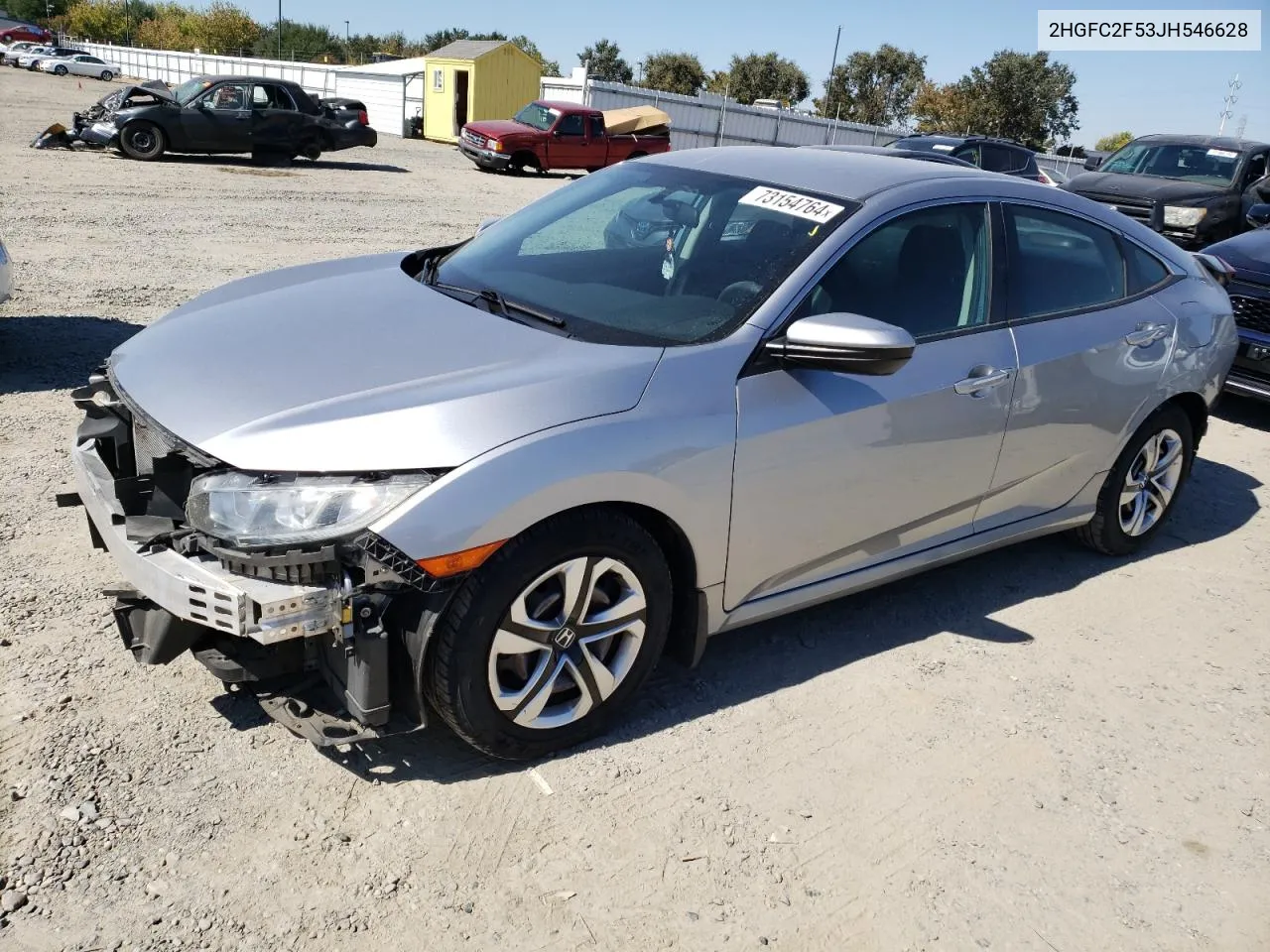 2018 Honda Civic Lx VIN: 2HGFC2F53JH546628 Lot: 73154764