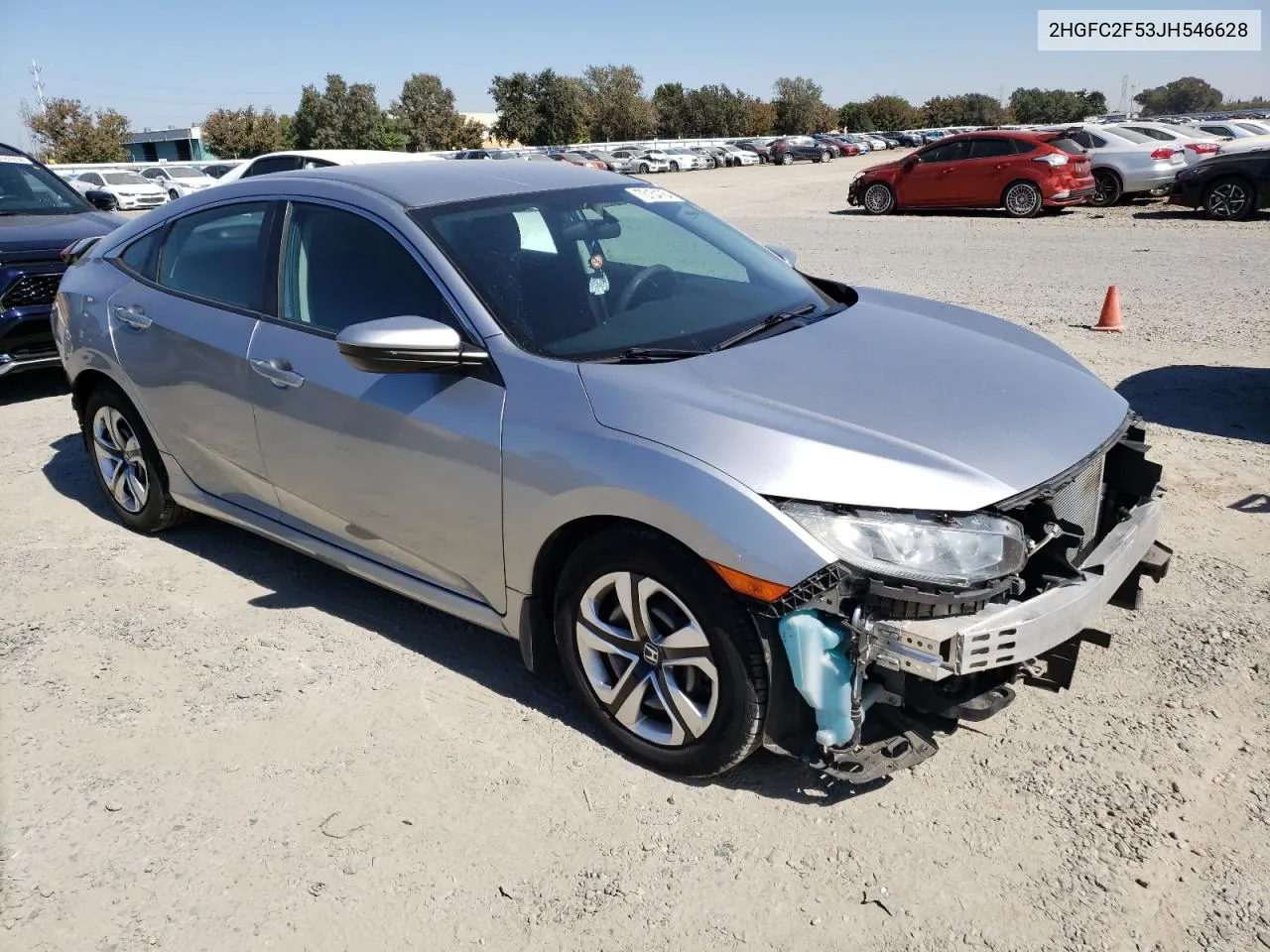 2HGFC2F53JH546628 2018 Honda Civic Lx