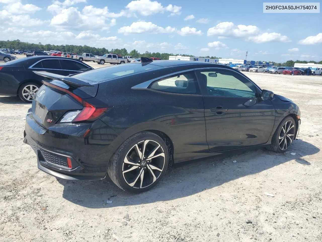 2018 Honda Civic Si VIN: 2HGFC3A50JH754074 Lot: 73232744