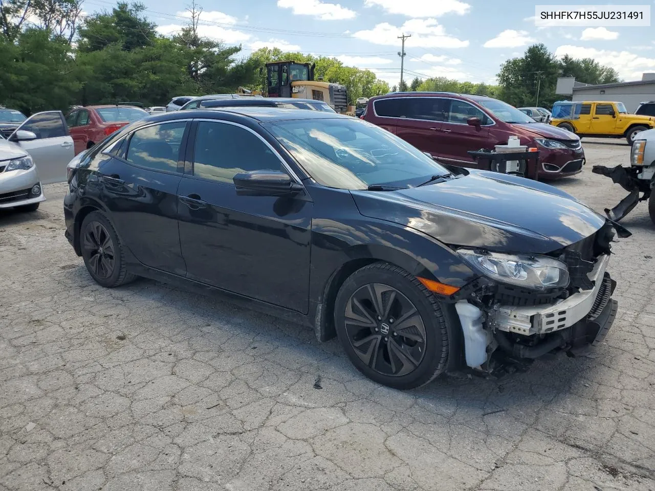 2018 Honda Civic Ex VIN: SHHFK7H55JU231491 Lot: 73326214